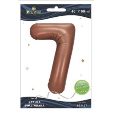 Шарик фольгированный цифра “7“ коричневая 40“(100см) Pelican Коричневый Pelican (831127) Шарик фольгированный цифра “7“ коричневая 40“(100см) Pelican Коричневый Pelican (831127)