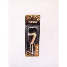 Свічка для торта Pelican “7“ ЗОЛОТО 5 см 865017