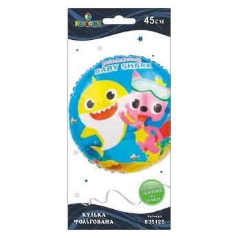 Кулька фольгована Pelican, BABY SHARK, 45см, 835126 Кулька фольгована Pelican, BABY SHARK, 45см, 835126