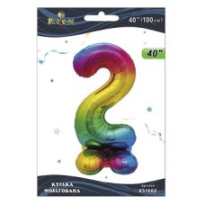 Шарик фольгированный на подставке цифра “2“ градиент 40“(100см) Pelican 831662 Шарик фольгированный на подставке цифра “2“ градиент 40“(100см) Pelican 831662