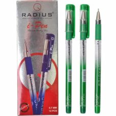 Ручка кулькова масляна 0,7 мм Radius I-Pen зелена з принтом Ручка кулькова масляна 0,7 мм Radius I-Pen зелена з принтом