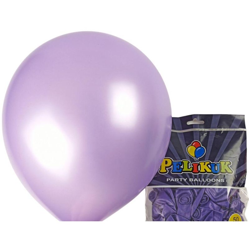 Кульки круглі Pelikuk 13“ (33 см) перламутр бузковий 50шт/уп 1350C-209 Кульки круглі Pelikuk 13“ (33 см) перламутр бузковий 50шт/уп 1350C-209