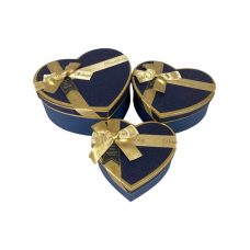 Набір коробок 3 шт серце 22 х 18 х 9,5 см 10237-blue