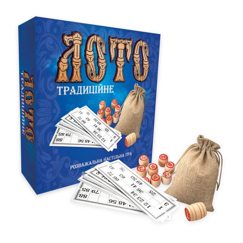 Настольная игра Strateg Лото Традиционное с деревянными бочонками на украинском языке 30315