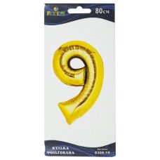 Цифра фольгована Pelican, “9“ золото 80см 830819