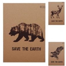 Блокнот для нотаток Save the Earth, А5, 96 аркушів, Еко папір, клітинка, тверда обкладинка Блокнот для нотаток Save the Earth, А5, 96 аркушів, Еко папір, клітинка, тверда обкладинка