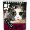 Блокнот А6 белый фон, верхняя пружина, 100 листов офсет, клетка “Pet Collection“, обложка мягкая 139010