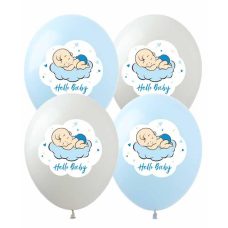 Кульки 12“ (30см) “Hello, Bady (Мальчик)“ Pelican 828475