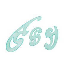 Набор лекал из 3 шт Form One F1-033 Набор лекал из 3 шт Form One F1-033