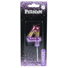 Свічка для торта Pelican “4“ РАДУЖНА 6 см 866064 Свічка для торта Pelican “4“ РАДУЖНА 6 см 866064