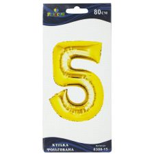 Цифра фольгированная Pelican, “5“ золото 80см 830815 Цифра фольгированная Pelican, “5“ золото 80см 830815
