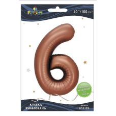 Шарик фольгированный цифра “6“ коричневая 40“(100см) Pelican Коричневый Pelican (831126) Шарик фольгированный цифра “6“ коричневая 40“(100см) Pelican Коричневый Pelican (831126)