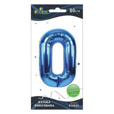 Цифра фольгированная Pelican “0“ Синяя 80см 830850 Цифра фольгированная Pelican “0“ Синяя 80см 830850
