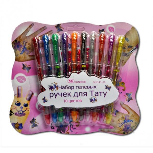 Набір ручок «tattoo» 10 кольорів 8018-10 Набір ручок “tattoo“ 10 кольорів 8018-10