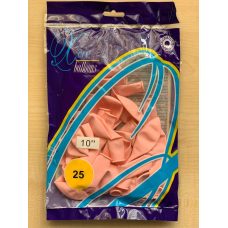 Шарики воздушные Balloons 10“ (26 см) пастель персик 25шт/уп 1025-802