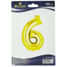Цифра фольгована Pelican, “6“ золото 100см 831016