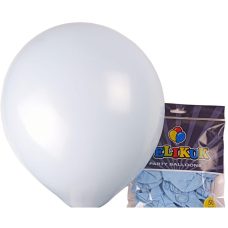 Кульки круглі Pelikuk 13“ (33 см) пастель світло-блакитний 50шт/уп 1350C-101