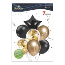 Набор из 7 шаров “Звезда, черно-золотой микс с хромом“ Pelican (837313) Набор из 7 шаров “Звезда, черно-золотой микс с хромом“ Pelican (837313)