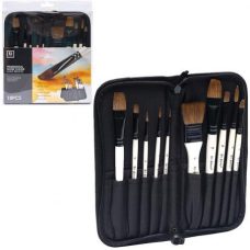 Набір кистей художніх з натуральною ворсою 10 шт watercolor brush Набір кистей художніх з натуральною ворсою 10 шт watercolor brush