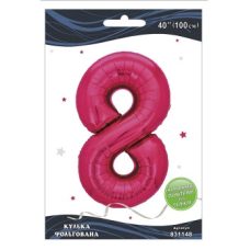 Шарик фольгированный цифра “8“ фуксия 40“(100см) Pelican Розовый Pelican (831148) Шарик фольгированный цифра “8“ фуксия 40“(100см) Pelican Розовый Pelican (831148)