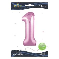 Шарик цифра фольгированная Pelican, “1“ розовая 100см 831071 Шарик цифра фольгированная Pelican, “1“ розовая 100см 831071