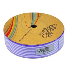 Стрічка декоративна смугаста 28 мм х 25 м (R.HJSD violet)