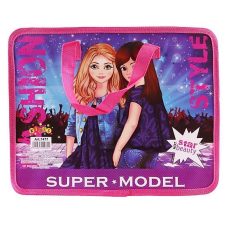 Папка-портфель пластикова з тканинними ручками “Super model“ 32x26см Kidis 7477_Bl сумка Папка-портфель пластикова з тканинними ручками “Super model“ 32x26см Kidis 7477_Bl сумка