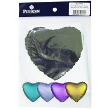 Кулька фольгована PELICAN серце 10“ (25см), срібло, 5шт/уп Срібний Pelican 833702 Кулька фольгована PELICAN серце 10“ (25см), срібло, 5шт/уп Срібний Pelican 833702
