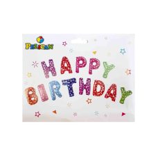 Набір з 13 куль-літер, HAPPY BIRTHDAY 40см, різнобарвний із серцями 837114