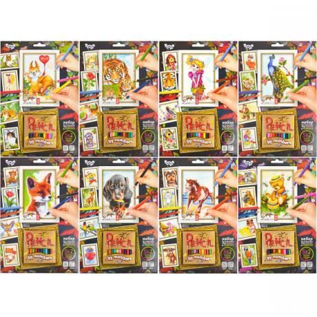Раскраска карандашами по номерам + 12 карандашей Danko toys «Pencil by numbers» Раскраска карандашами по номерам + 12 карандашей Danko toys “Pencil by numbers“