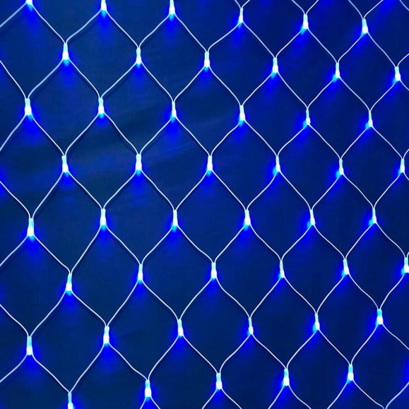 Гірлянда електрична Сітка 1,5*1,5 метра 120LED синій МХ 1-59