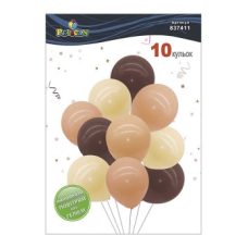 Набор из 10 латексных шариков “Бежевая фантазия“ винтажный (837411)