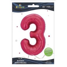 Шарик фольгированный цифра “3“ фуксия 40“(100см) Pelican Розовый Pelican (831143) Шарик фольгированный цифра “3“ фуксия 40“(100см) Pelican Розовый Pelican (831143)