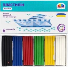 Пластилін 6 кольорів 90г “Мозаїка“ “Гамма“ 300301 Пластилін 6 кольорів 90г “Мозаїка“ “Гамма“ 300301