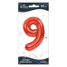 Цифра фольгована Pelican, “9“ ЧЕРВОНА 80см 830849 Цифра фольгована Pelican, “9“ ЧЕРВОНА 80см 830849