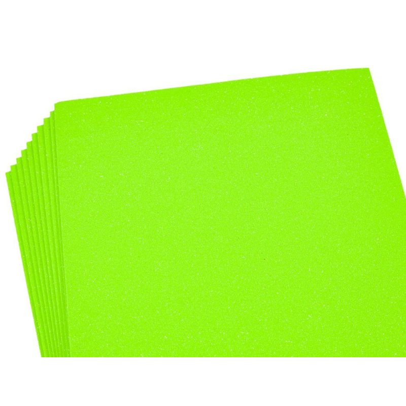Фоаміран 1,7 мм «Салатний» Fluorescent Glitter HQ A4 (21X29,7см) 10листів, 17FA4-002 Фоаміран 1,7 мм “Салатний“ Fluorescent Glitter HQ A4 (21X29,7см) 10листів, 17FA4-002