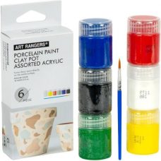 Краски для фарфора 15мл “Art Ranger“ 6 цветов “Porcelain“ с кистью A06015-3 Краски для фарфора 15мл “Art Ranger“ 6 цветов “Porcelain“ с кистью A06015-3