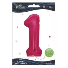 Шарик фольгированный цифра “1“ фуксия 40“(100см) Pelican Розовый Pelican (831141) Шарик фольгированный цифра “1“ фуксия 40“(100см) Pelican Розовый Pelican (831141)