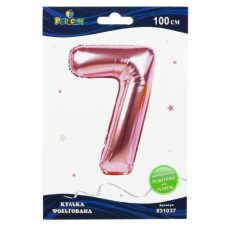 Цифра фольгована Pelican, “7“ рожеве золото 100см 831037