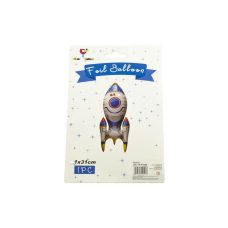 Кулька фольгована 3D фігурна Ракета 61*30см YY-F1024 Кулька фольгована 3D фігурна Ракета 61*30см YY-F1024
