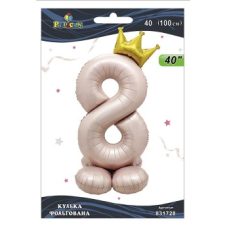 Шарик фольгированный цифра с короной на подставке “8“ розовая Blush 40“(100см) Pelican Розовый Pelican Шарик фольгированный цифра с короной на подставке “8“ розовая Blush 40“(100см) Pelican Розовый Pelican