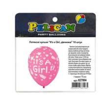 Шарики латексные 12“ (30см) “It“s a Girl, девочка“ 10шт Pelican 827004 Шарики латексные 12“ (30см) “It“s a Girl, девочка“ 10шт Pelican 827004