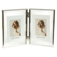 Металева настільна фоторамка на 2 фото розміром 13×18 см Silver 5R 12001F7S