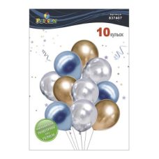 Набор из 10 латексных шариков “Блеск моря“ хром, Pelican (837407)