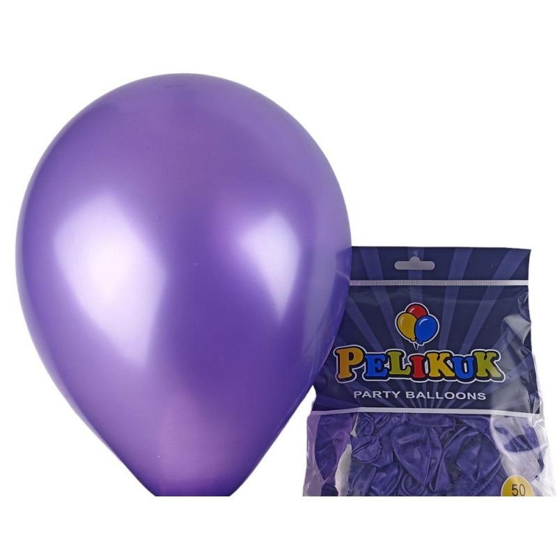 Кульки круглі Pelikuk 13“ (33 см) перламутр фіолетовий 50шт/уп 1350C-208