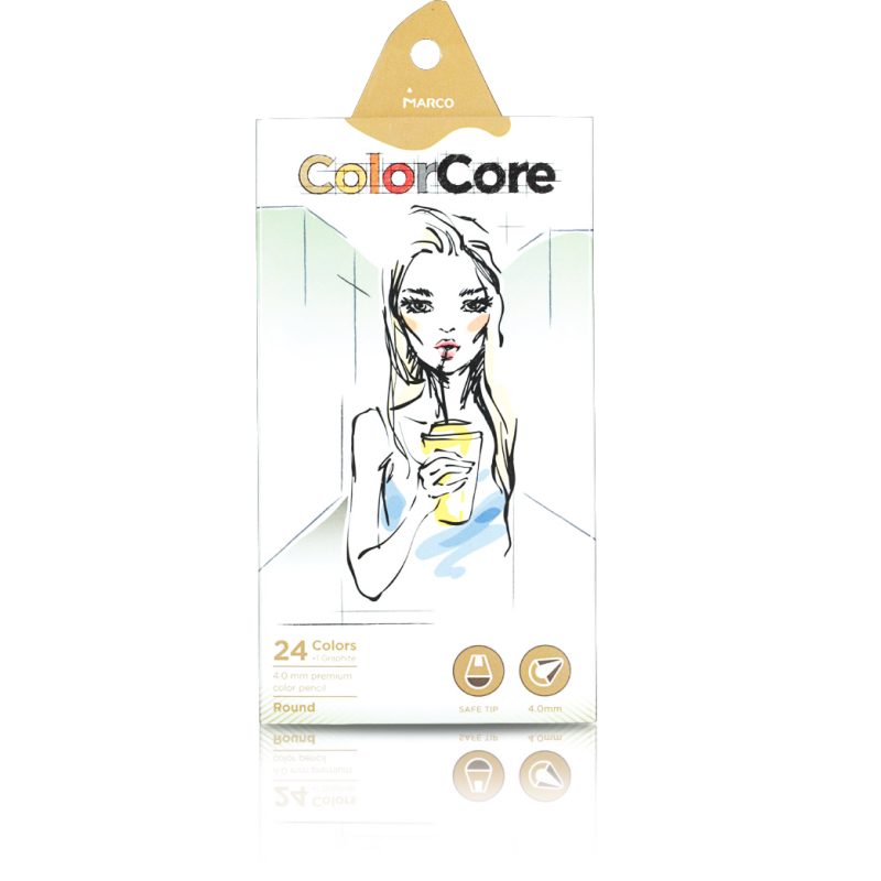 Олівці кольорові 24 кольори «MARCO» ColorCore Round 3130-24CB Олівці кольорові 24 кольори “MARCO“ ColorCore Round 3130-24CB