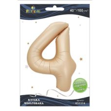 Шарик фольгированный цифра “4“ латте 40“(100см) Pelican Бежевый Pelican (831114) Шарик фольгированный цифра “4“ латте 40“(100см) Pelican Бежевый Pelican (831114)