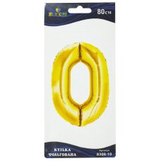 Цифра фольгированная Pelican, “0“ золото 80см 830810 Цифра фольгированная Pelican, “0“ золото 80см 830810