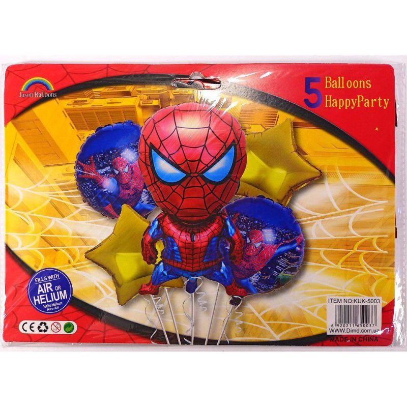 Набор из 5 шариков, «Spider man» 836916-5003 Набор из 5 шариков, “Spider man“ 836916-5003
