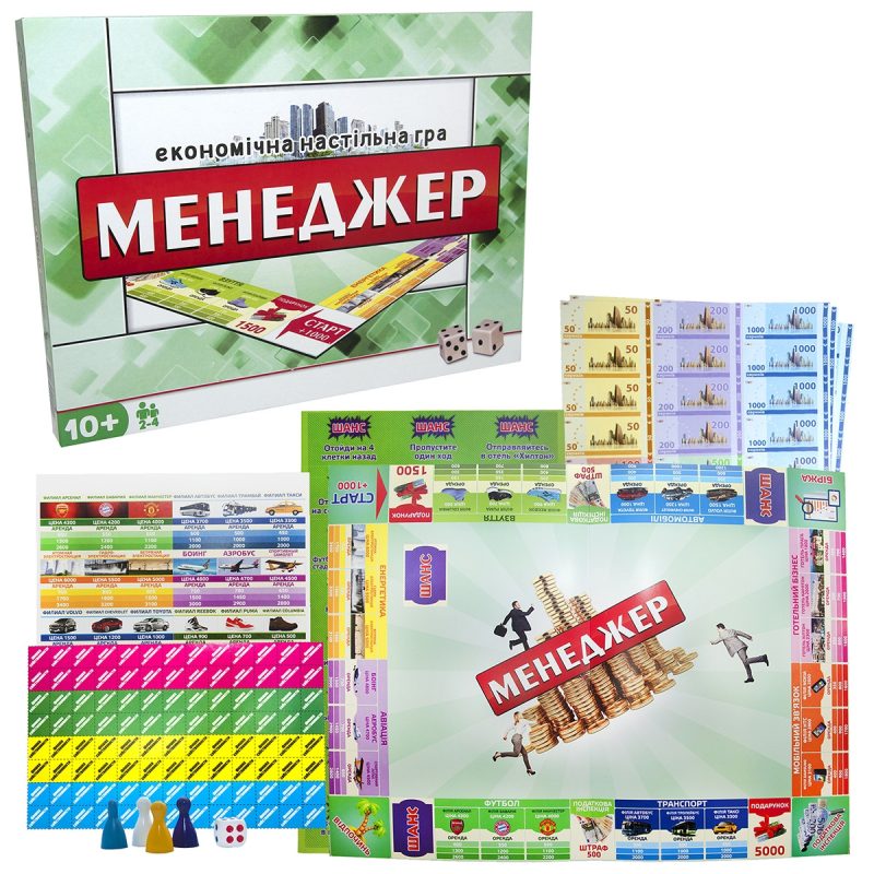 Настольная игра “Менеджер“ укр в коробке Стратег 30453